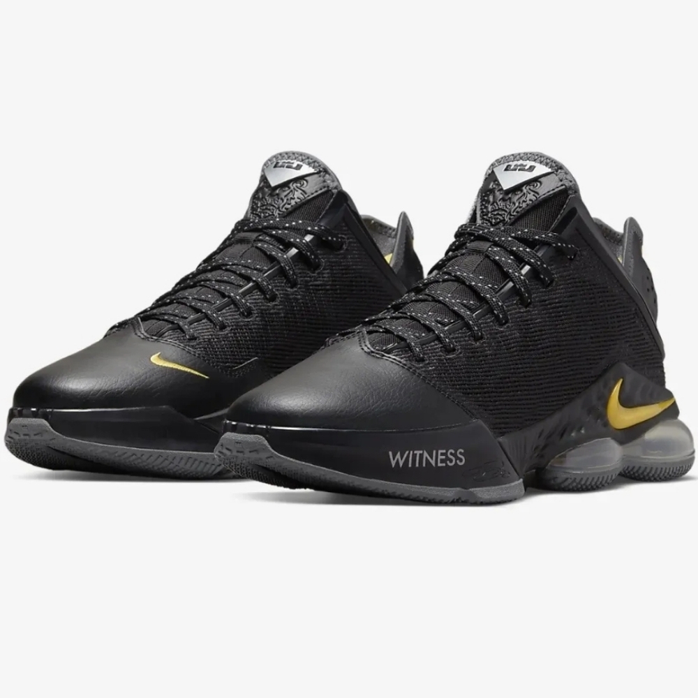 Nike LeBron 19 Low Shoes "Witness" Black University Gold DH1270-002